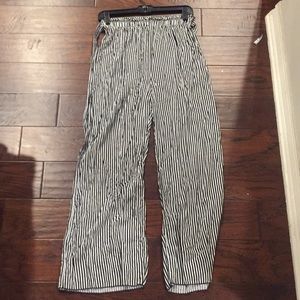 Blue & White Wide Legged Pants Size Medium